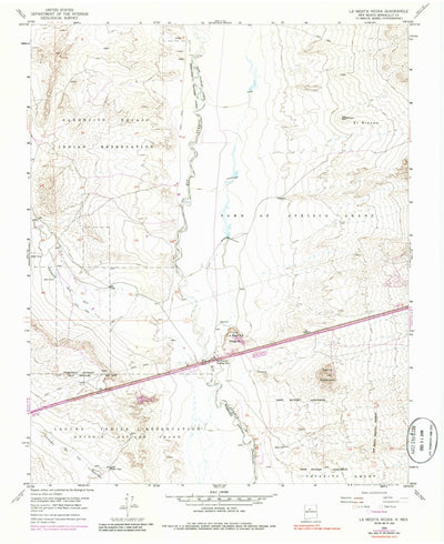 United States Geological Survey La Mesita Negra, NM (1954, 24000-Scale) digital map