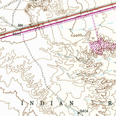 United States Geological Survey La Mesita Negra, NM (1954, 24000-Scale) digital map