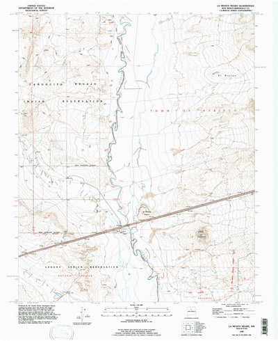 United States Geological Survey La Mesita Negra, NM (1990, 24000-Scale) digital map