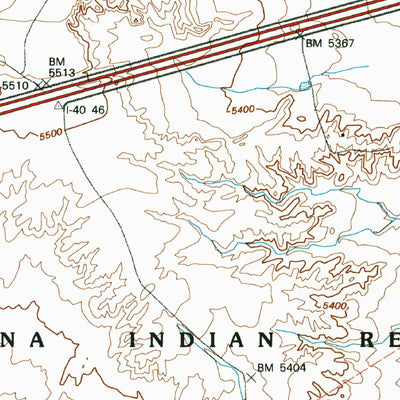 United States Geological Survey La Mesita Negra, NM (1990, 24000-Scale) digital map