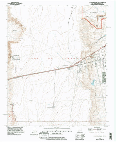 United States Geological Survey La Mesita Negra SE, NM (1990, 24000-Scale) digital map