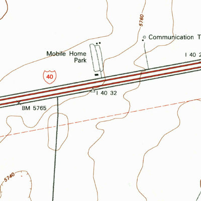 United States Geological Survey La Mesita Negra SE, NM (1990, 24000-Scale) digital map