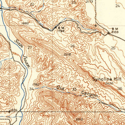 United States Geological Survey La Panza, CA (1935, 62500-Scale) digital map