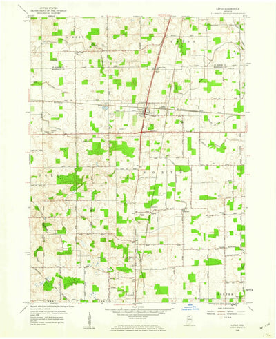 United States Geological Survey La Paz, IN (1958, 24000-Scale) digital map
