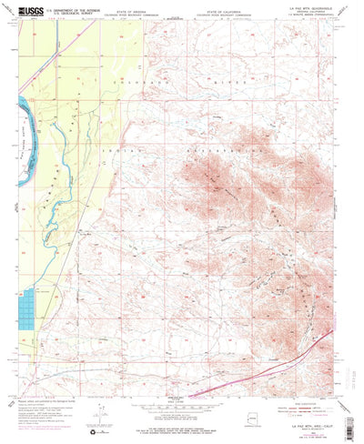 United States Geological Survey La Paz Mountain, AZ-CA (1959, 24000-Scale) digital map