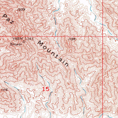 United States Geological Survey La Paz Mountain, AZ-CA (1959, 24000-Scale) digital map