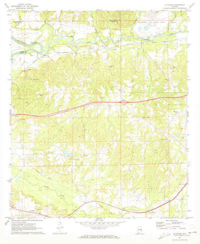 United States Geological Survey La Place, AL (1971, 24000-Scale) digital map