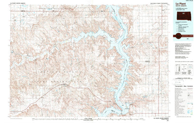 United States Geological Survey La Plant, SD (1985, 100000-Scale) digital map