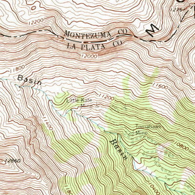 United States Geological Survey La Plata, CO (1963, 24000-Scale) digital map