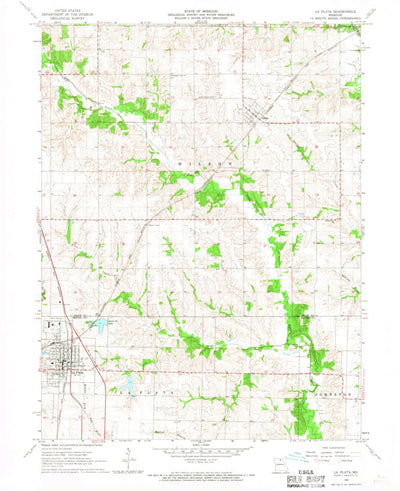 United States Geological Survey La Plata, MO (1966, 24000-Scale) digital map