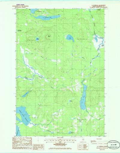 United States Geological Survey La Pomkeag Lake, ME (1985, 24000-Scale) digital map