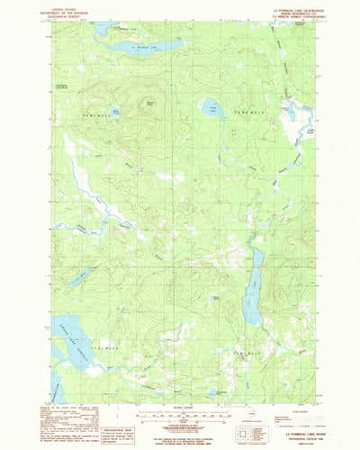 United States Geological Survey La Pomkeag Lake, ME (1986, 24000-Scale) digital map