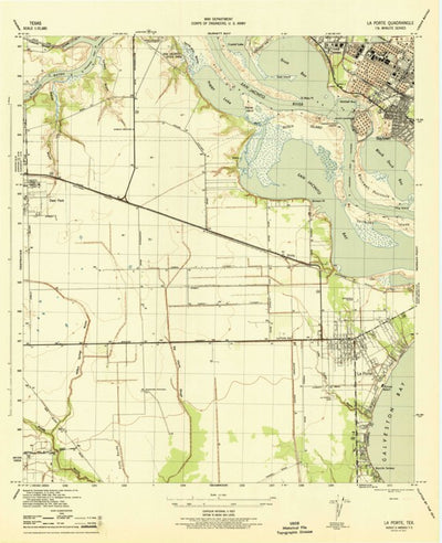 United States Geological Survey La Porte, TX (1944, 31680-Scale) digital map