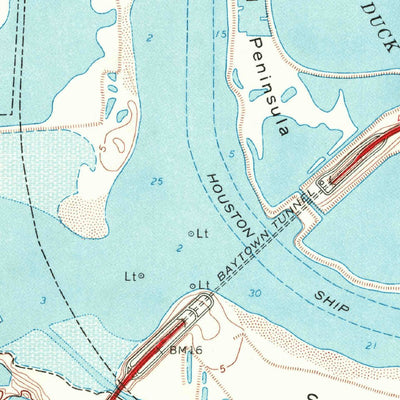 United States Geological Survey La Porte, TX (1967, 24000-Scale) digital map