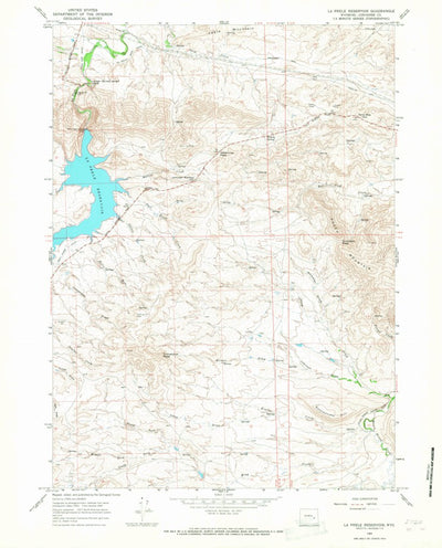 United States Geological Survey La Prele Reservoir, WY (1964, 24000-Scale) digital map