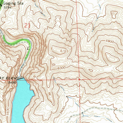 United States Geological Survey La Prele Reservoir, WY (1964, 24000-Scale) digital map