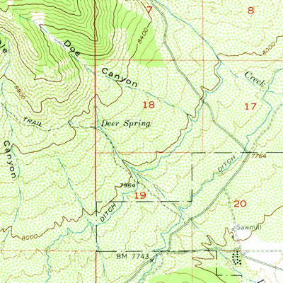 United States Geological Survey La Sal, UT-CO (1954, 62500-Scale) digital map