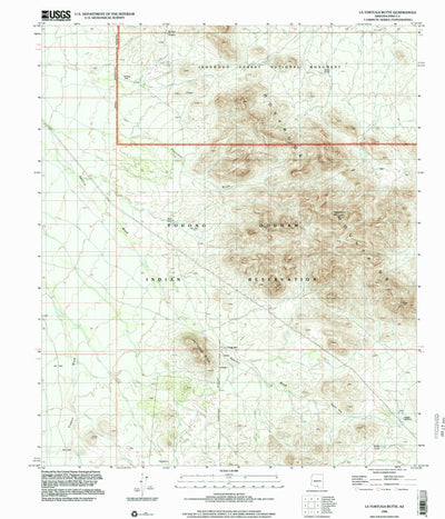 United States Geological Survey La Tortuga Butte, AZ (1996, 24000-Scale) digital map