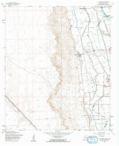 United States Geological Survey La Union, NM-TX (1955, 24000-Scale) digital map