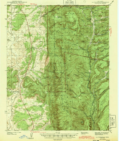 United States Geological Survey La Ventana, NM (1943, 62500-Scale) digital map