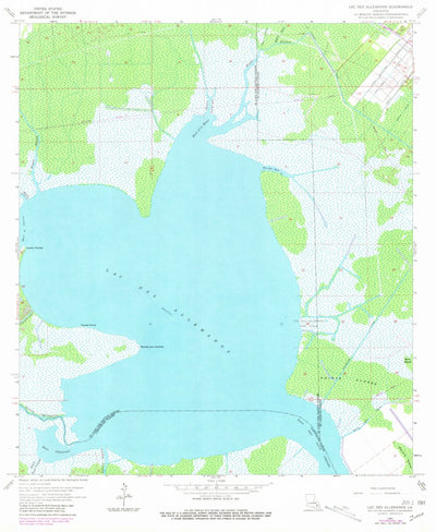 United States Geological Survey Lac Des Allemands, LA (1962, 24000-Scale) digital map