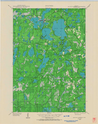 United States Geological Survey Lac Du Flambeau, WI (1938, 48000-Scale) digital map
