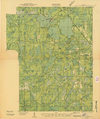 United States Geological Survey Lac Du Flambeau, WI (1939, 48000-Scale) digital map
