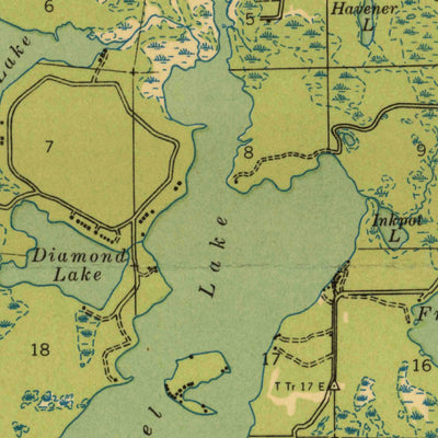 United States Geological Survey Lac Du Flambeau, WI (1939, 48000-Scale) digital map