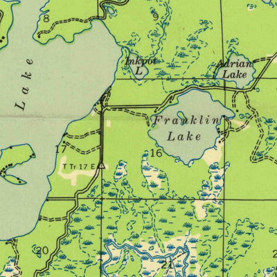 United States Geological Survey Lac Du Flambeau, WI (1950, 48000-Scale) digital map