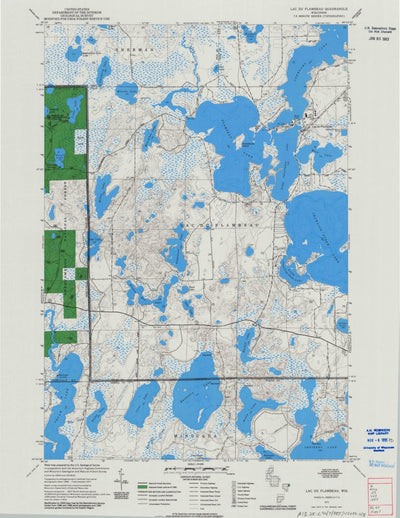 United States Geological Survey Lac Du Flambeau, WI (1971, 24000-Scale) digital map