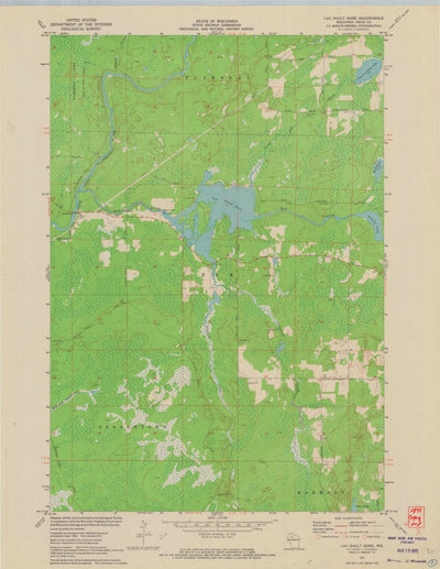 United States Geological Survey Lac Sault Dore, WI (1971, 24000-Scale) digital map