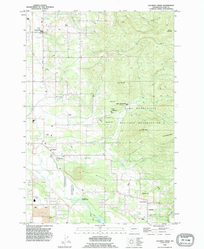 United States Geological Survey Lacamas Creek, WA (1990, 24000-Scale) digital map