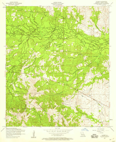 United States Geological Survey Lacamp, LA (1954, 24000-Scale) digital map