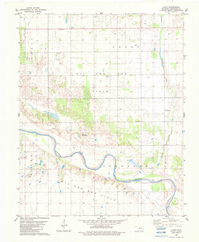 United States Geological Survey Lacey, OK (1982, 24000-Scale) digital map