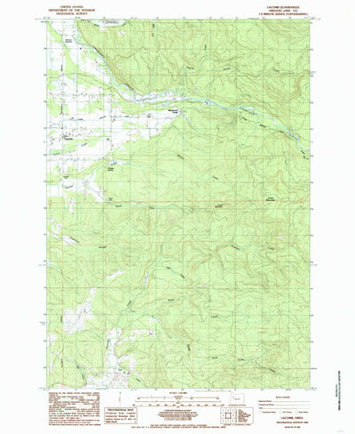 United States Geological Survey Lacomb, OR (1984, 24000-Scale) digital map