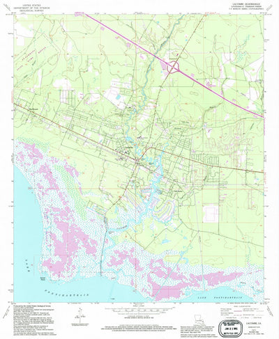 United States Geological Survey Lacombe, LA (1971, 24000-Scale) digital map