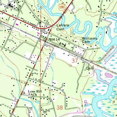 United States Geological Survey Lacombe, LA (1971, 24000-Scale) digital map