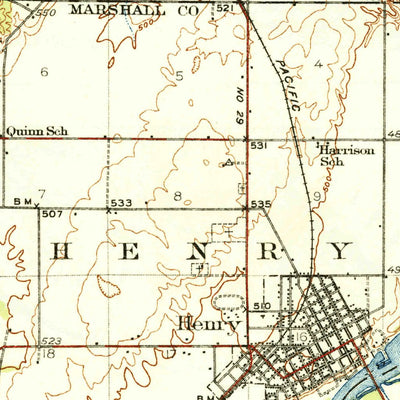 United States Geological Survey Lacon, IL (1937, 62500-Scale) digital map