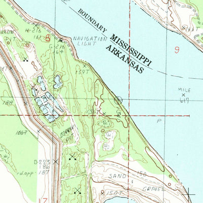 United States Geological Survey Laconia, AR-MS (1982, 24000-Scale) digital map