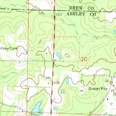 United States Geological Survey Ladelle, AR (1971, 24000-Scale) digital map