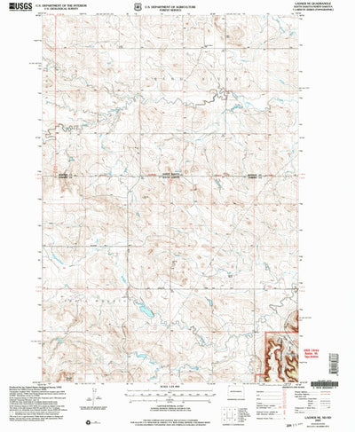 United States Geological Survey Ladner NE, SD-ND (2005, 24000-Scale) digital map
