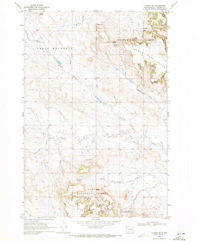 United States Geological Survey Ladner SE, SD (1969, 24000-Scale) digital map