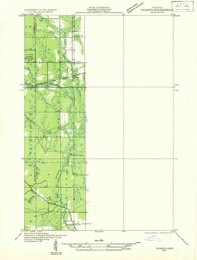 United States Geological Survey Ladoga, MI (1932, 31680-Scale) digital map