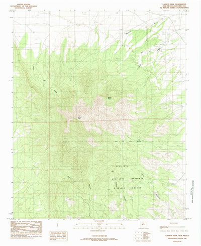 United States Geological Survey Ladron Peak, NM (1985, 24000-Scale) digital map