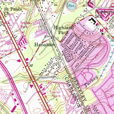 United States Geological Survey Ladson, SC (1958, 24000-Scale) digital map