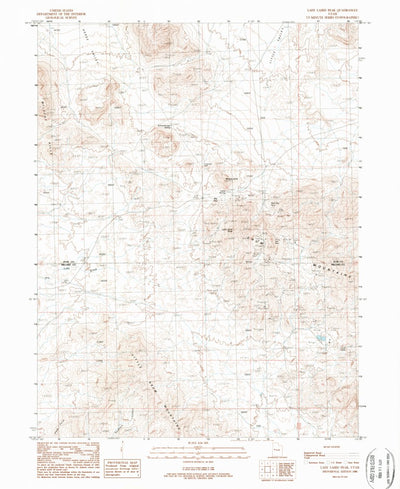 United States Geological Survey Lady Laird Peak, UT (1988, 24000-Scale) digital map