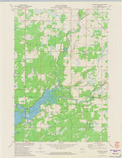 United States Geological Survey Ladysmith SE, WI (1971, 24000-Scale) digital map