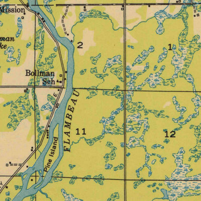 United States Geological Survey Ladysmith, WI (1950, 48000-Scale) digital map