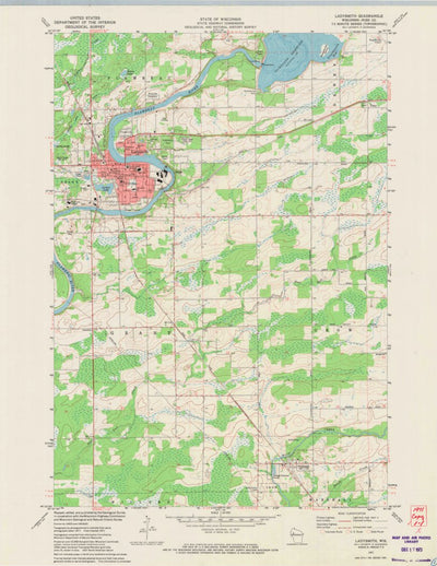 United States Geological Survey Ladysmith, WI (1971, 24000-Scale) digital map