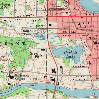 United States Geological Survey Ladysmith, WI (1971, 24000-Scale) digital map